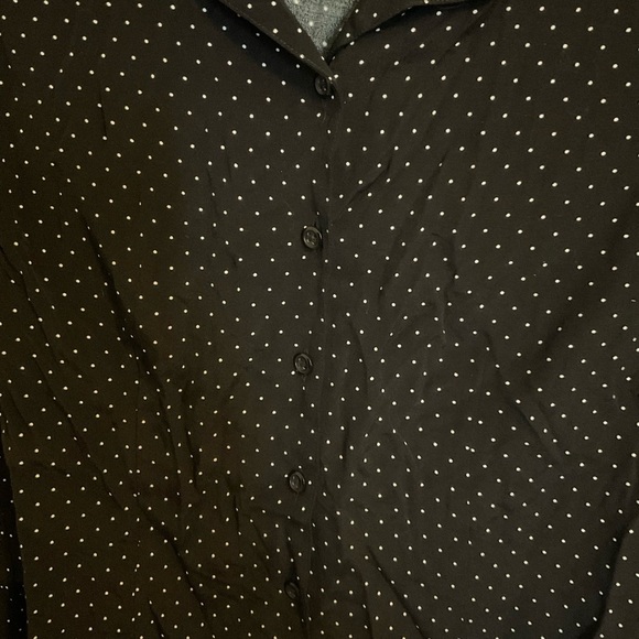 Talbots petite size medium black and white, polka dot - Picture 3 of 6